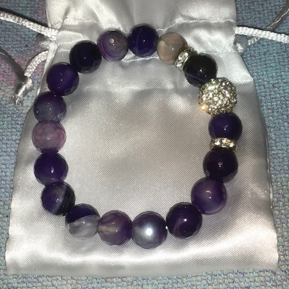 Elegant Purple Beaded Bracelet